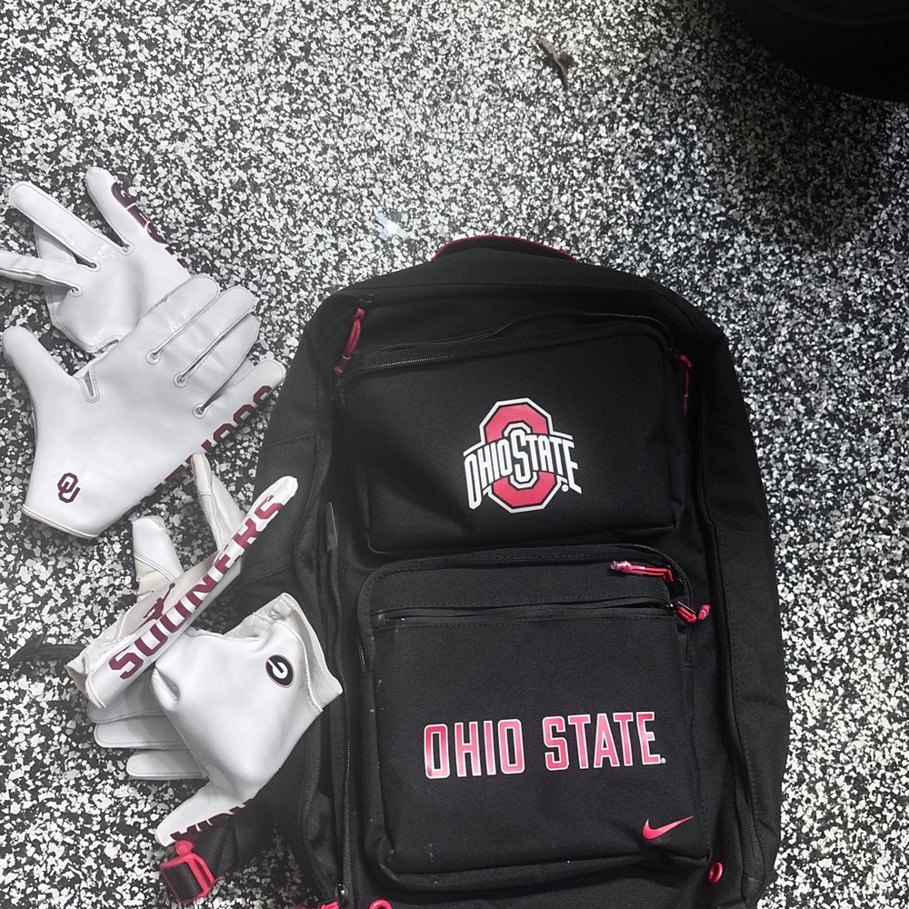Nike Black and Red Ohio State Backpack